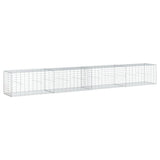 VidaXL Gabione 400x50x50 cm verzinktes Eisen silberfarben