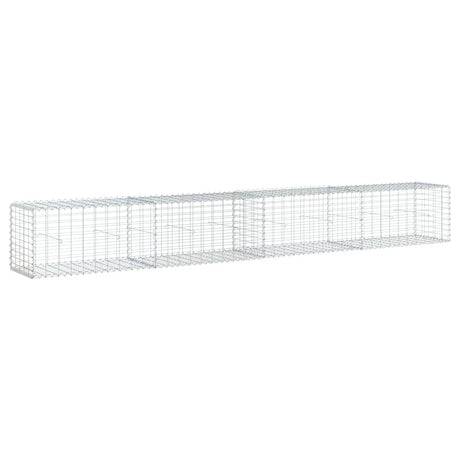 VidaXL Gabione 400x50x50 cm verzinktes Eisen silberfarben