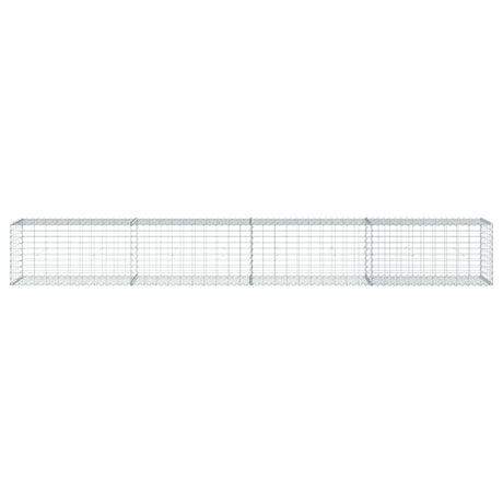 VidaXL Gabione 400x50x50 cm verzinktes Eisen silberfarben