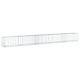 VidaXL Gabione 500x50x50 cm verzinktes Eisen silberfarben