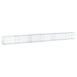 VidaXL Gabione 600x50x50 cm verzinktes Eisen silberfarben