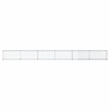 VidaXL Gabione 600x50x50 cm verzinktes Eisen silberfarben