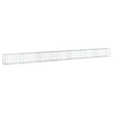 VidaXL Gabione 700x50x50 cm verzinktes Eisen silberfarben