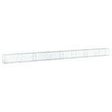 VidaXL Gabione 800x50x50 cm verzinktes Eisen silberfarben
