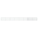 VidaXL Gabione 800x50x50 cm verzinktes Eisen silberfarben