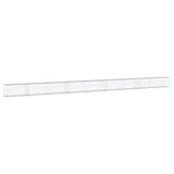 VidaXL Gabione 900x50x50 cm verzinktes Eisen silberfarben