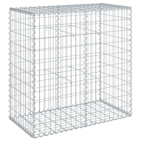 Vidaxx Gabione 100x50x100 cm verzinktes Eisen silberfarben