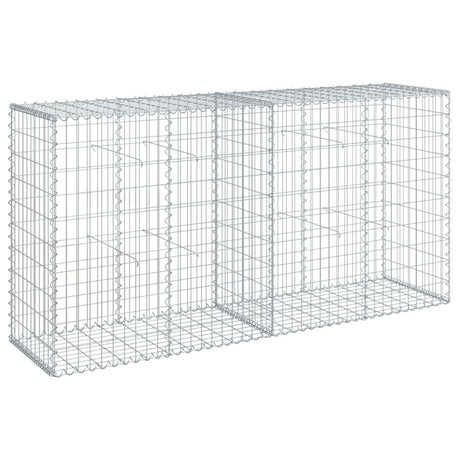 Vidaxx Gabione 200x50x100 cm verzinktes Eisen silberfarben