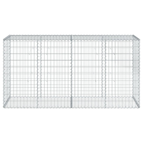 Vidaxx Gabione 200x50x100 cm verzinktes Eisen silberfarben