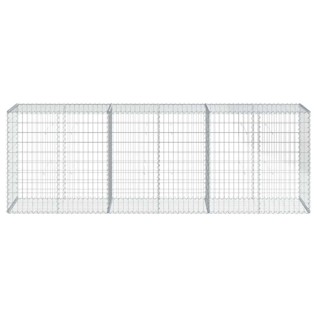 VidaXL Gabione 300x50x100 cm verzinktes Eisen silberfarben