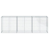 VidaXL Gabione 300x50x100 cm verzinktes Eisen silberfarben