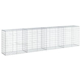 VidaXL Gabione 400x50x100 cm verzinktes Eisen silberfarben