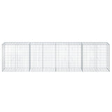 VidaXL Gabione 400x50x100 cm verzinktes Eisen silberfarben