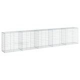 VidaXL Gabione 500x50x100 cm verzinktes Eisen silberfarben