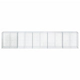VidaXL Gabione 500x50x100 cm verzinktes Eisen silberfarben