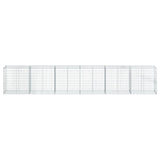 VidaXL Gabione 600x50x100 cm verzinktes Eisen silberfarben