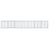 VidaXL Gabione 700x50x100 cm verzinktes Eisen silberfarben