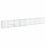 VidaXL Gabione 800x50x100 cm verzinktes Eisen silberfarben