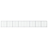 VidaXL Gabione 800x50x100 cm verzinktes Eisen silberfarben