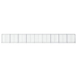 VidaXL Gabione 900x50x100 cm verzinktes Eisen silberfarben