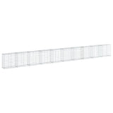 VidaXL Gabione 1000x50x100 cm verzinktes Eisen silberfarben