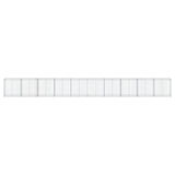VidaXL Gabione 1000x50x100 cm verzinktes Eisen silberfarben