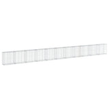 VidaXL Gabione 1100x50x100 cm verzinktes Eisen silberfarben