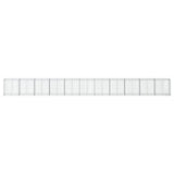 VidaXL Gabione 1100x50x100 cm verzinktes Eisen silberfarben