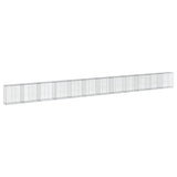VidaXL Gabione 1200x50x100 cm verzinktes Eisen silberfarben