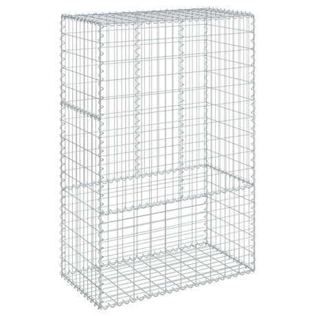 VidaXL Gabione 100x50x150 cm verzinktes Eisen silberfarben