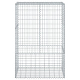 VidaXL Gabione 100x50x150 cm verzinktes Eisen silberfarben