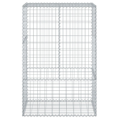 VidaXL Gabione 100x50x150 cm verzinktes Eisen silberfarben