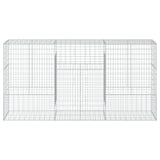 VidaXL Gabione 300x50x150 cm verzinktes Eisen silberfarben