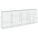 VidaXL Gabione 400x50x150 cm verzinktes Eisen silberfarben