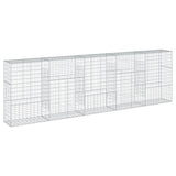 VidaXL Gabione 500x50x150 cm verzinktes Eisen silberfarben