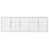 VidaXL Gabione 500x50x150 cm verzinktes Eisen silberfarben