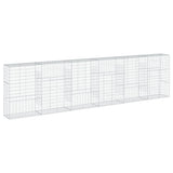 VidaXL Gabione 600x50x150 cm verzinktes Eisen silberfarben
