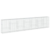 VidaXL Gabione 700x50x150 cm verzinktes Eisen silberfarben