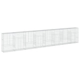VidaXL Gabione 800x50x150 cm verzinktes Eisen silberfarben