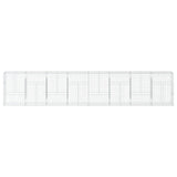 VidaXL Gabione 800x50x150 cm verzinktes Eisen silberfarben