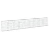 VidaXL Gabione 900x50x150 cm verzinktes Eisen silberfarben