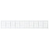 VidaXL Gabione 1000x50x150 cm verzinktes Eisen silberfarben