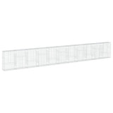 VidaXL Gabione 1100x50x150 cm verzinktes Eisen silberfarben
