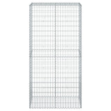 Vidaxx Gabione 100x50x200 cm verzinktes Eisen silberfarben