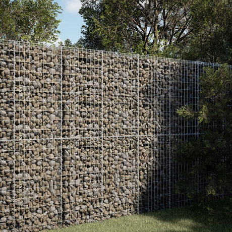 Vidaxx Gabione 100x50x200 cm verzinktes Eisen silberfarben