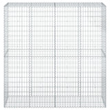 VidaXL Gabione 200x50x200 cm verzinktes Eisen silberfarben