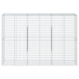VidaXL Gabione 300x50x200 cm verzinktes Eisen silberfarben