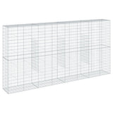 VidaXL Gabione 400x50x200 cm verzinktes Eisen silberfarben