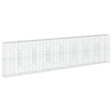 VidaXL Gabione 800x50x200 cm verzinktes Eisen silberfarben