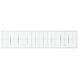 VidaXL Gabione 900x50x200 cm verzinktes Eisen silberfarben